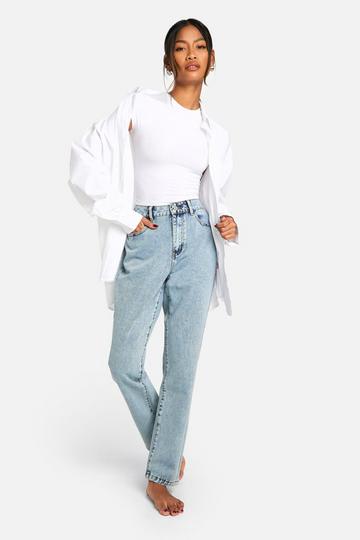 Basic Slim Fit High Waist Jeans light blue