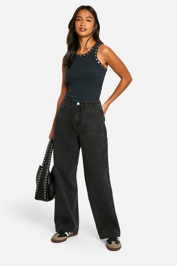 Petite Basics Boyfriend Jean black