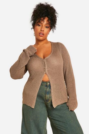 Grande taille - Gilet sans manches taupe