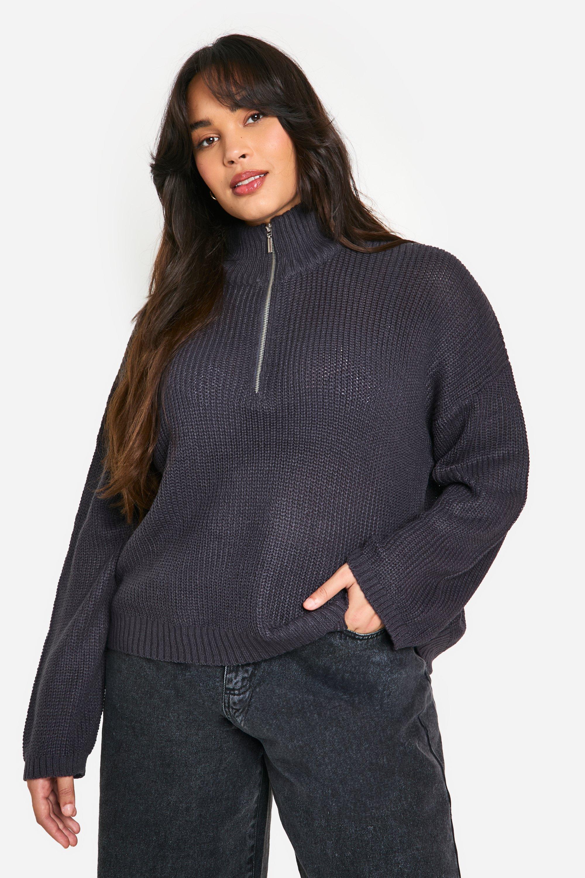Half zip neck jumper shop