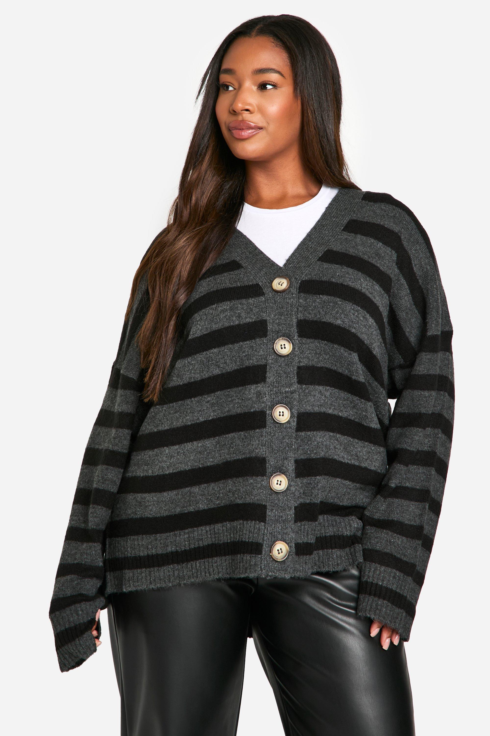 Striped cardigans boohoo UK