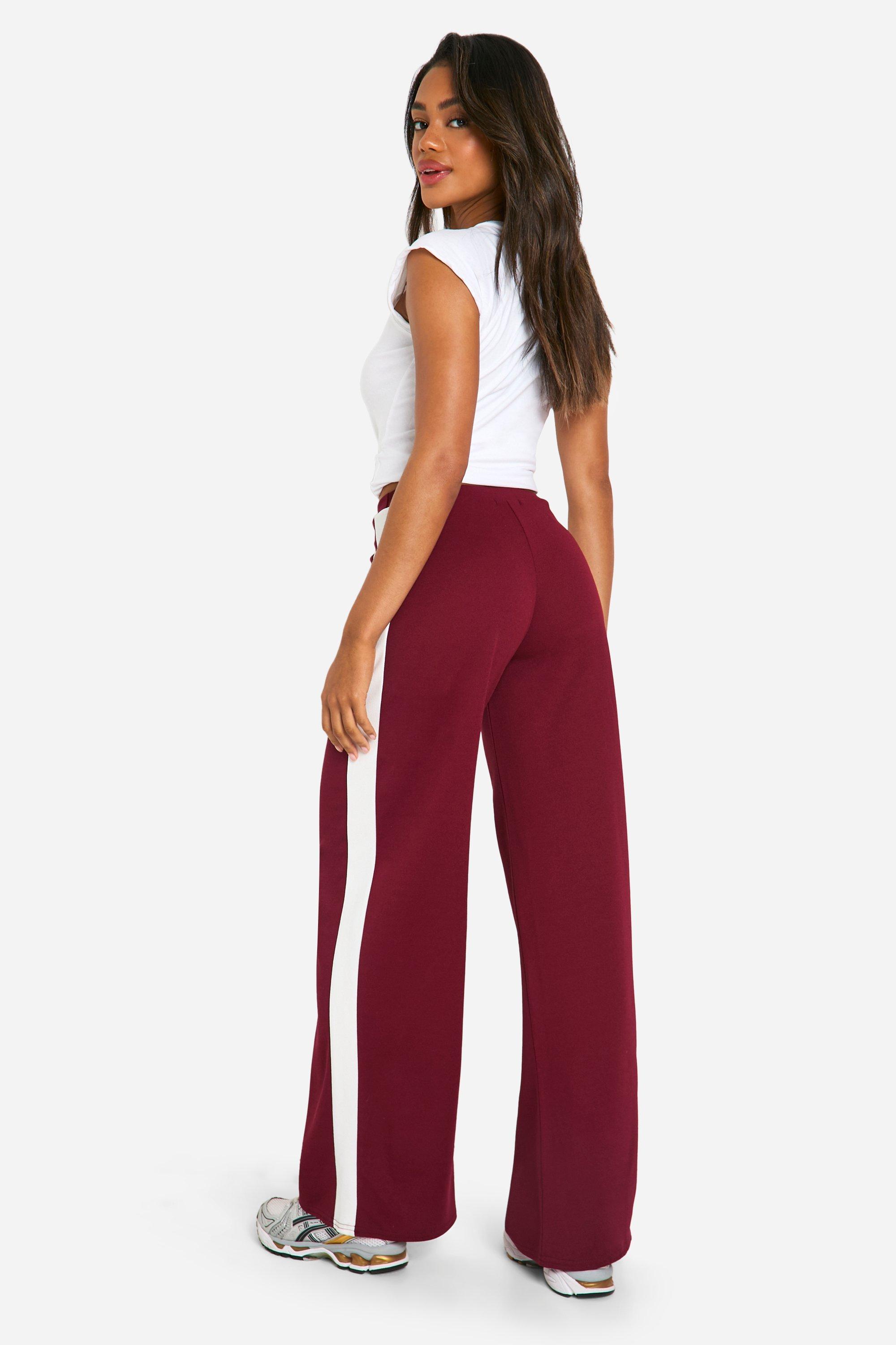 Stripe Side Wide Leg Pants | boohoo USA Stripe Side Wide Leg Pants | boohoo USA