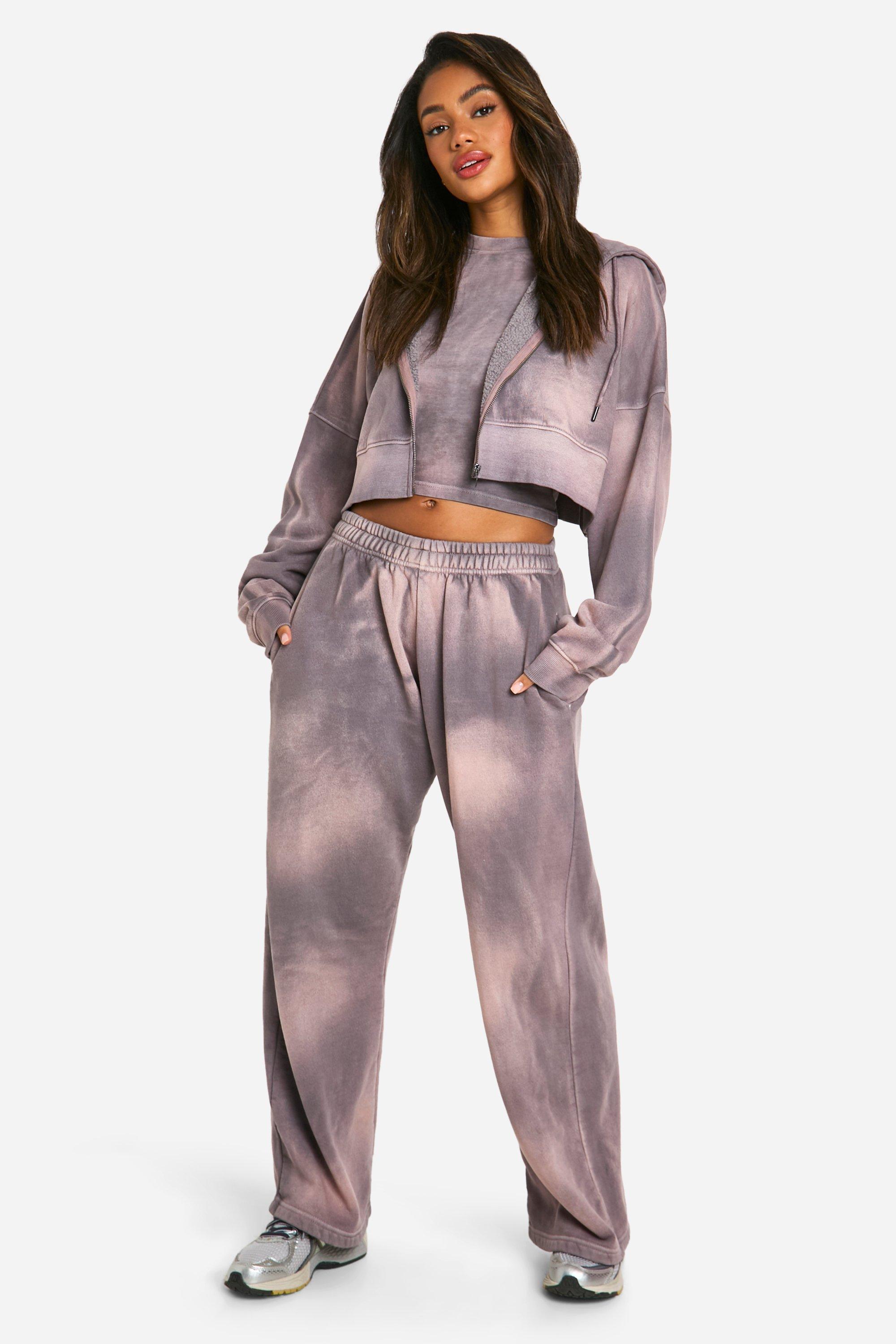 Sunbleach Wash Straight Leg Jogger boohoo UK