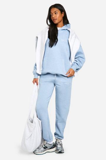 Tall Overdyed Hooded Tracksuit light blue