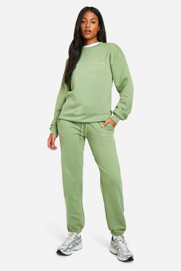 Tall Dsgn Studio Embroided Tracksuit green