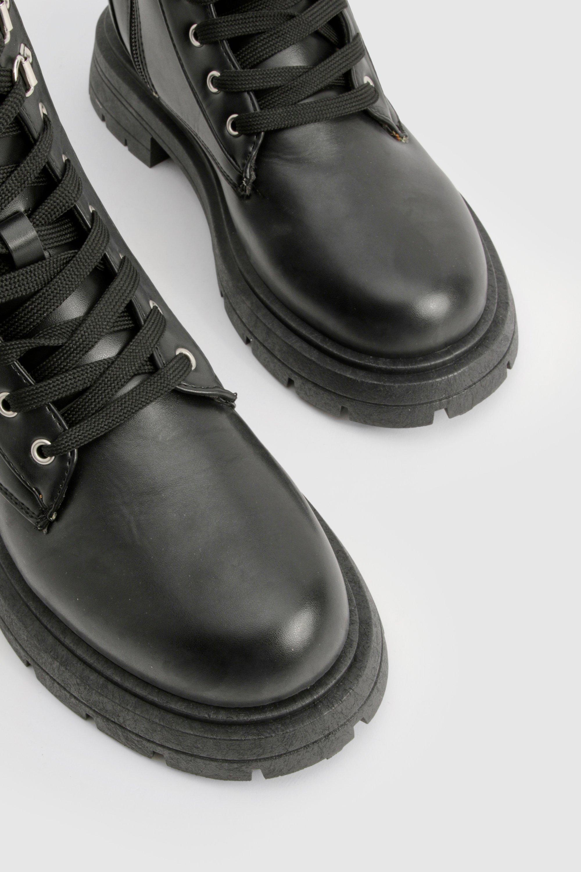 Chaussures de randonnee a lacets pour pieds larges boohoo FR