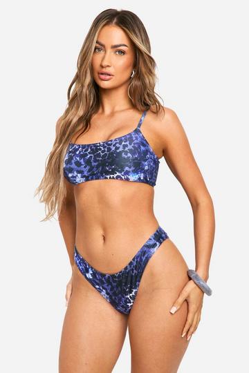 Mix & Match Luipaardprint Bikini Broekje navy