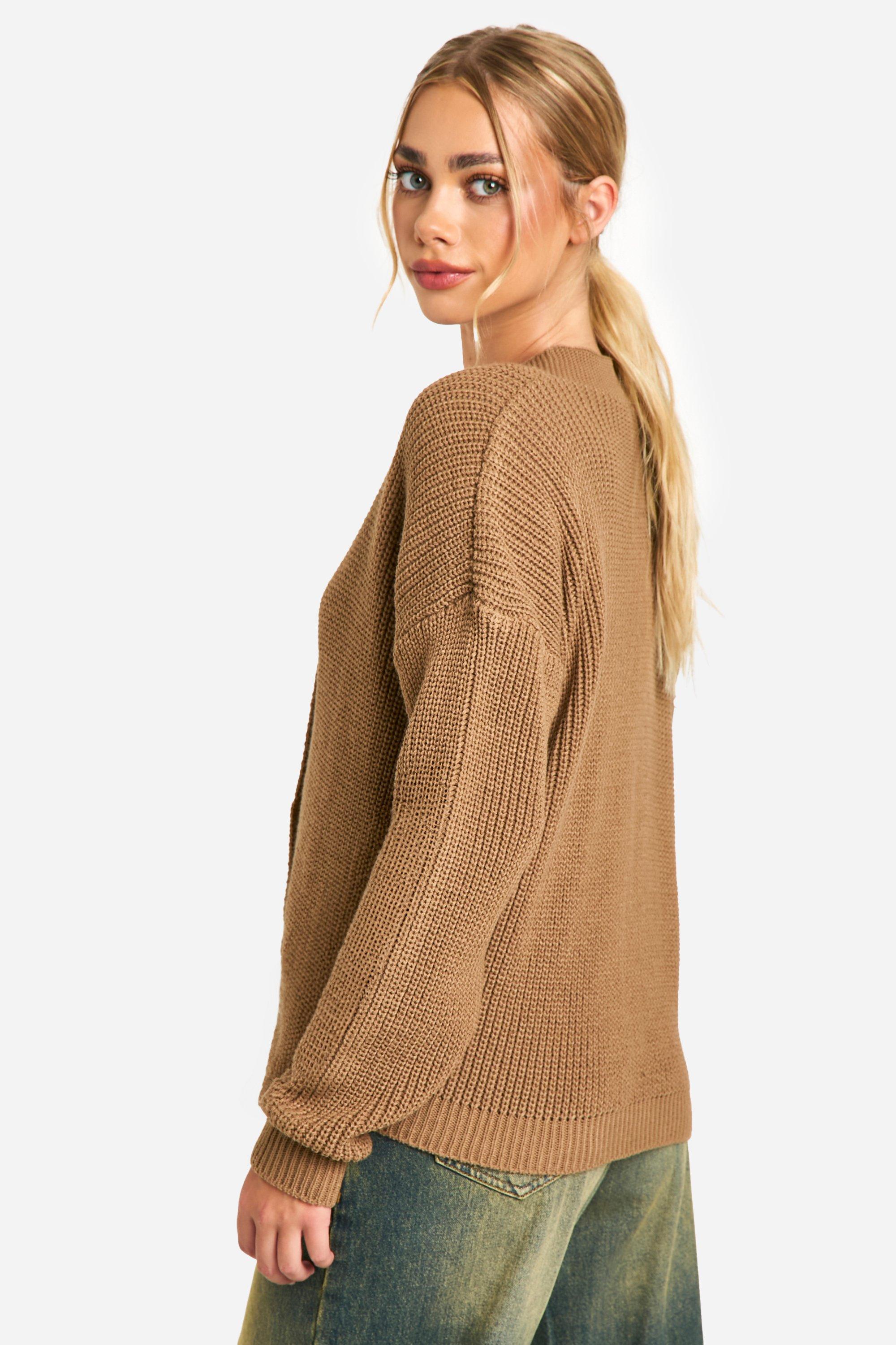 Boohoo chunky knit cardigan hotsell