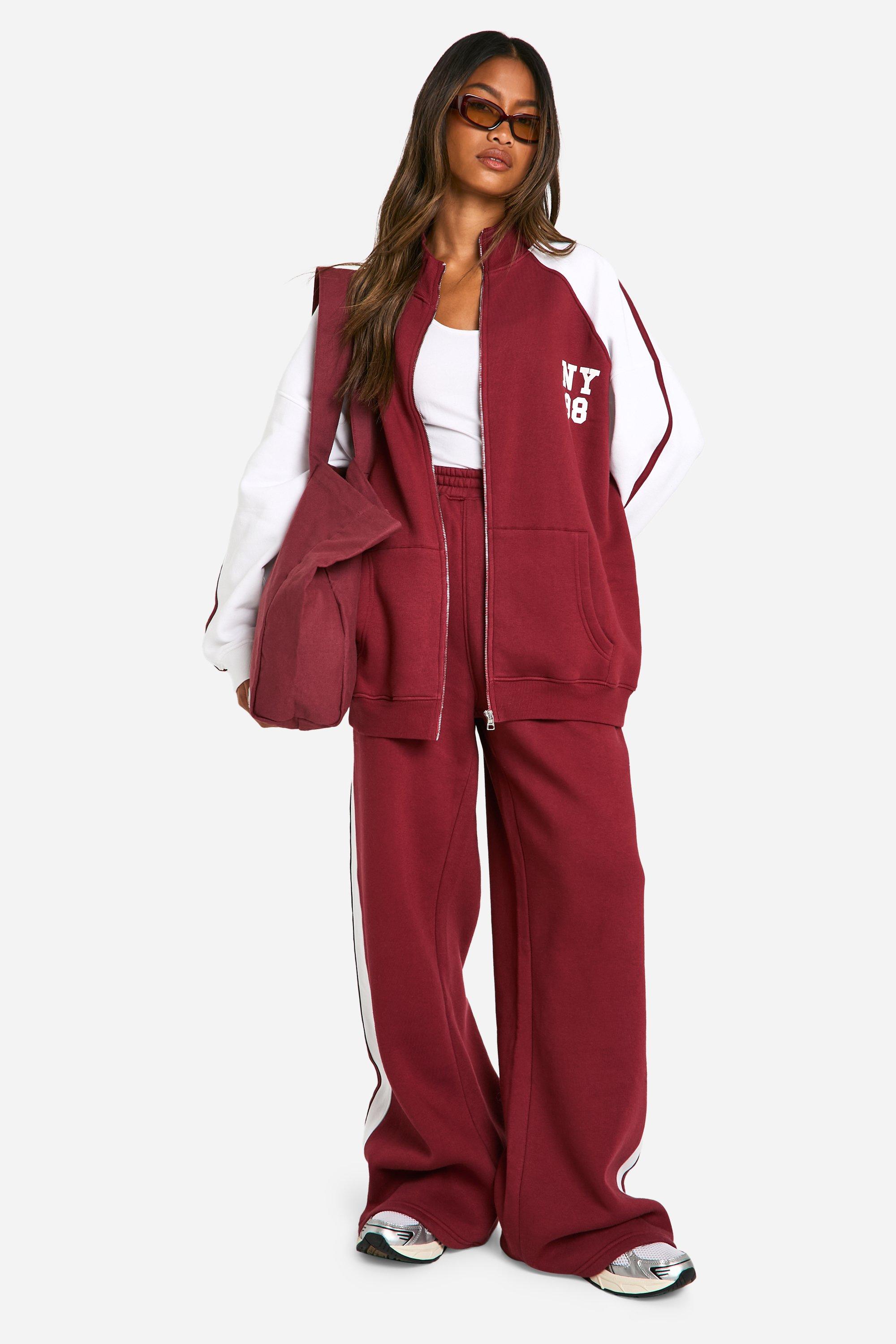 Ny Slogan Color Block Straight Leg Sweatpant | boohoo USA