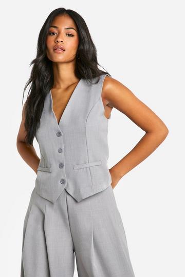 Tall Getailleerde Gilet grey