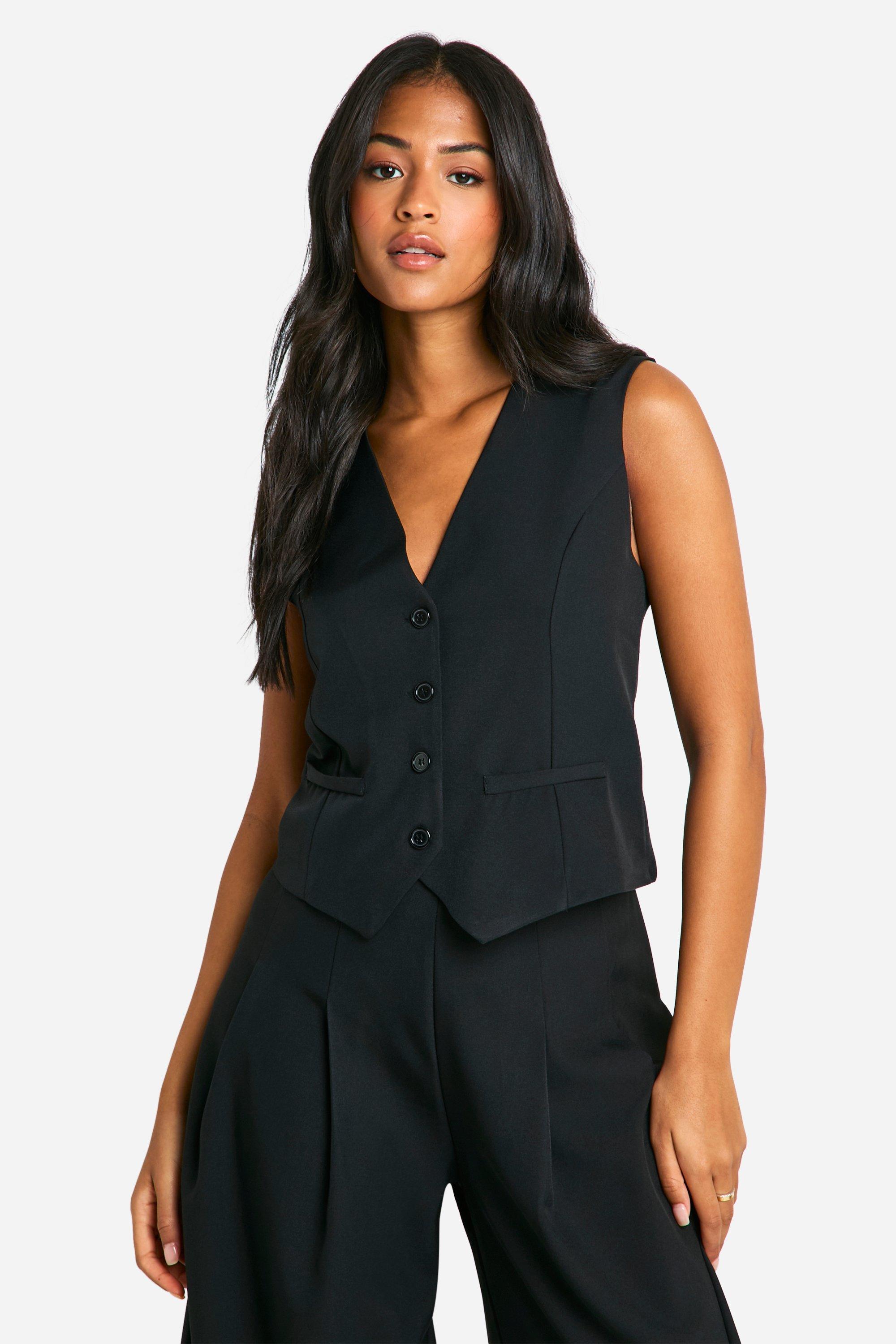 Black Tall Tailored Waistcoat