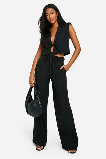 Black Tall Straight Leg Trousers