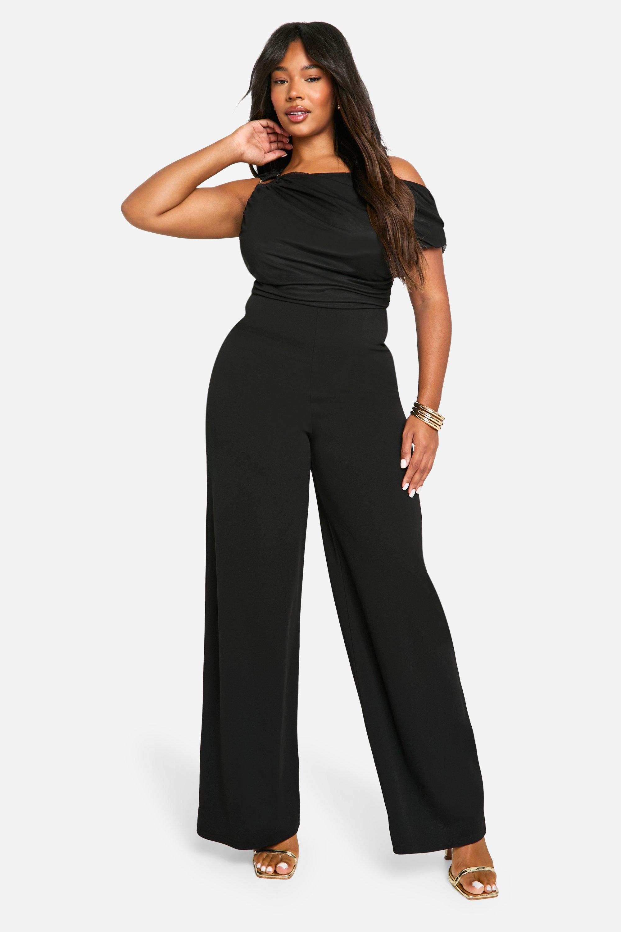 Boohoo curve jumpsuit on sale