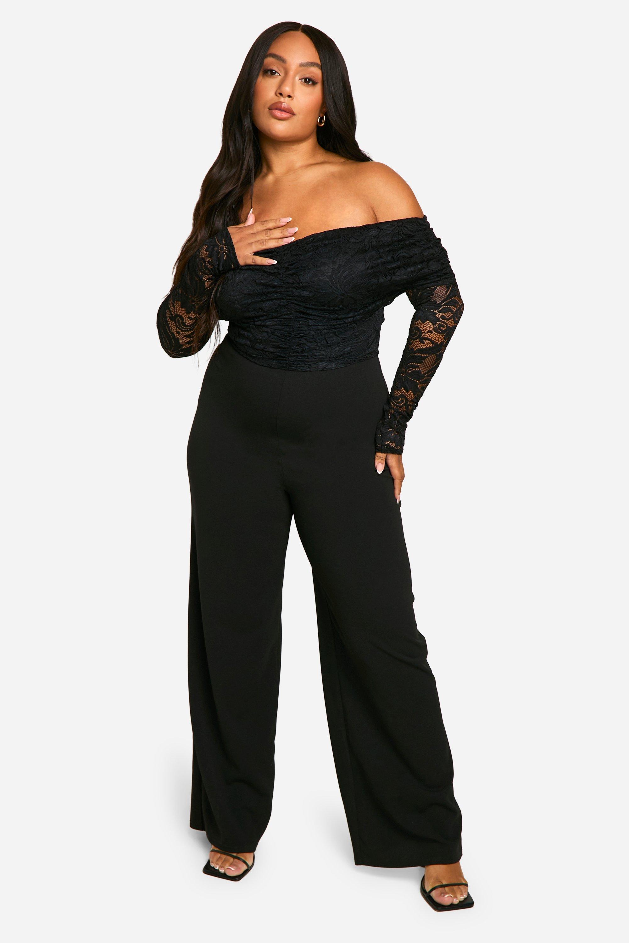 Plus size lace jumpsuit on sale