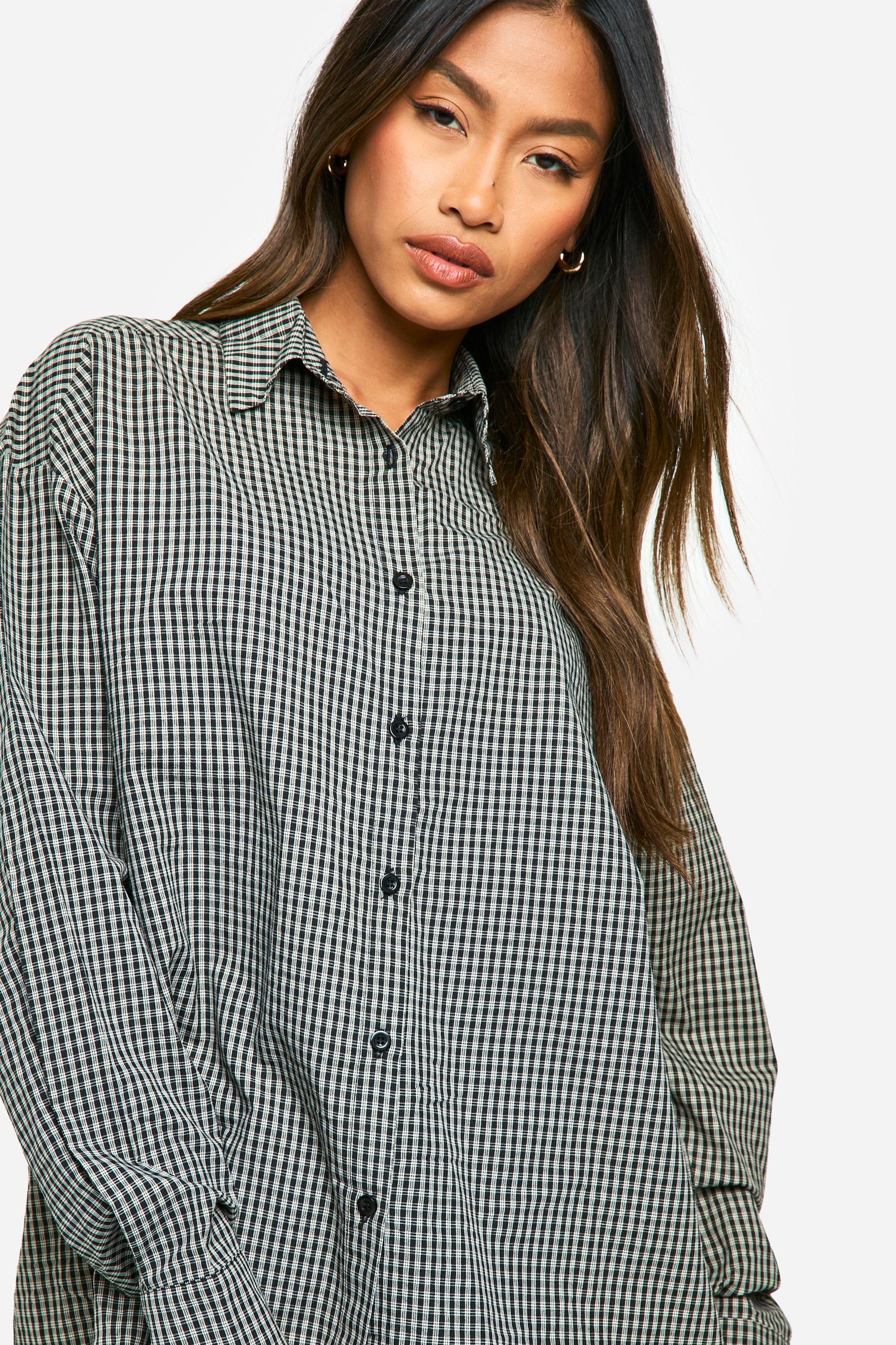 Camisa cuadros oversize sale