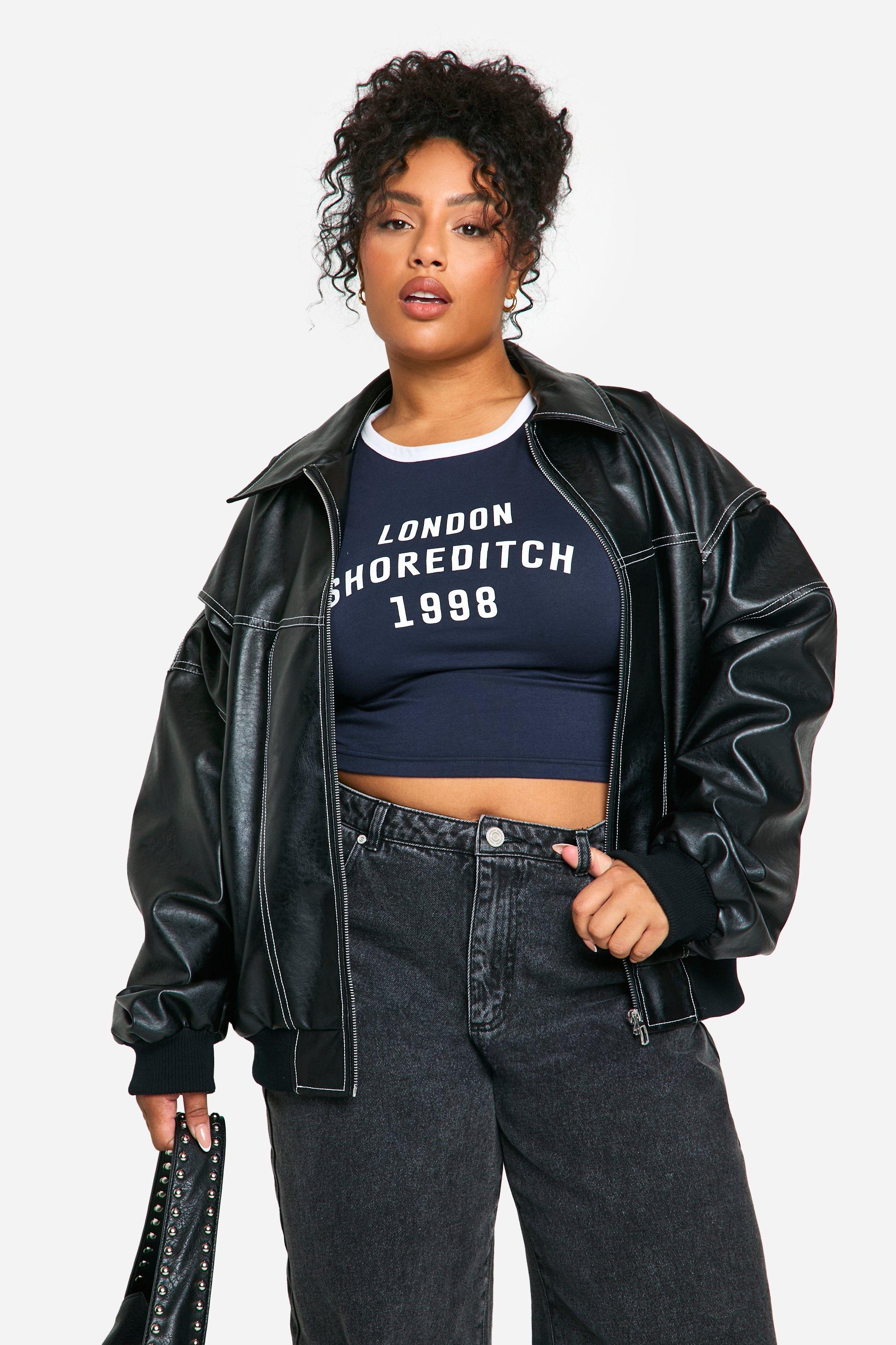 Plus T Shirt mit London Slogan Baby Print