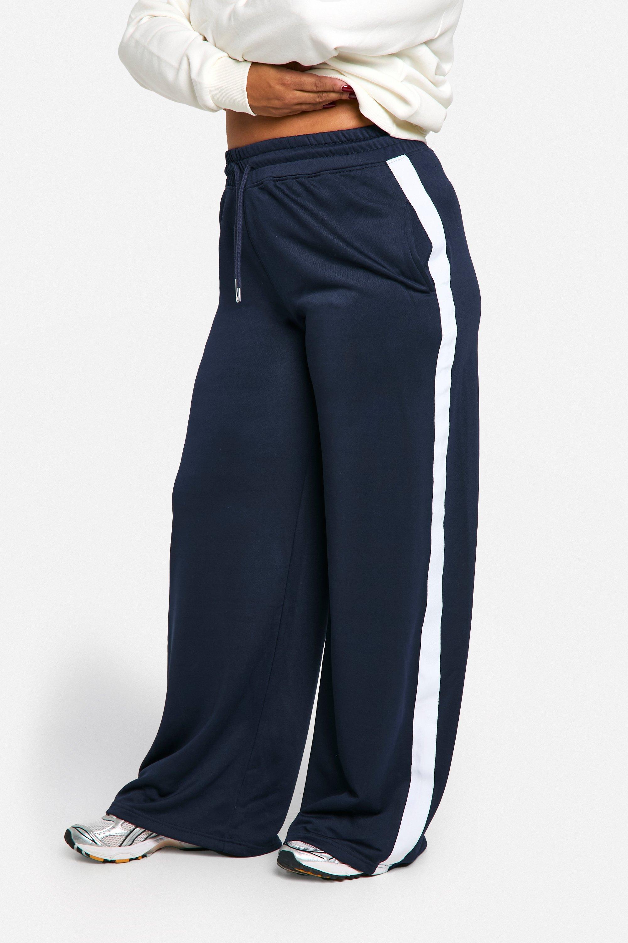Plus Tricot Side Stripe Straight Leg Jogger