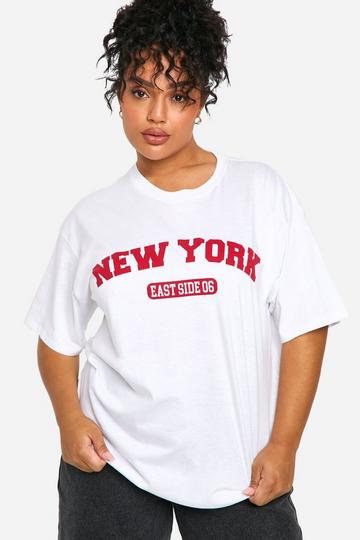 Plus New York Oversized Graphic T-Shirt white