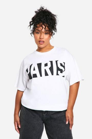 Plus Paris Oversized Graphic T-Shirt white