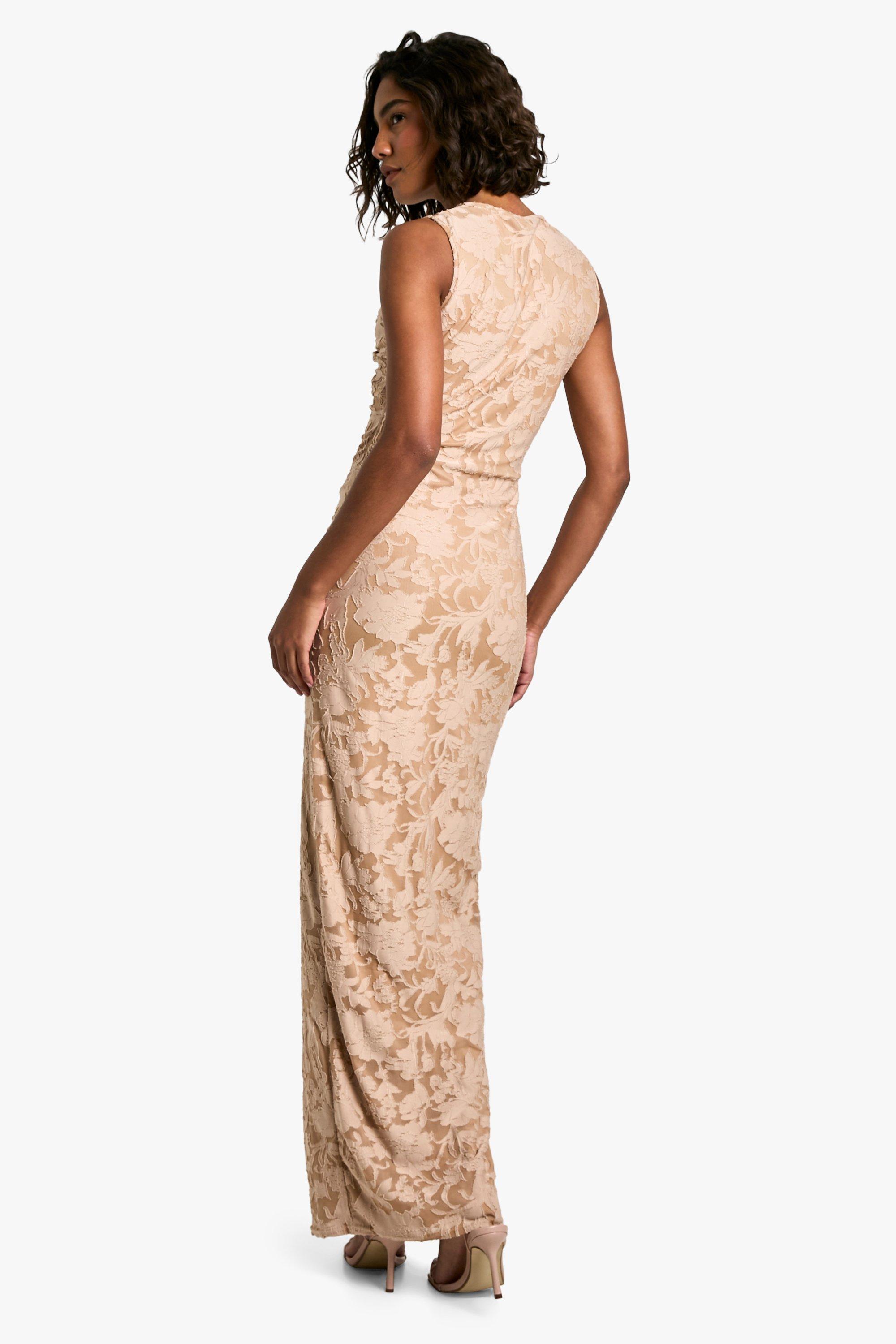 Tall Burnout Floral Tie Twist Maxi Dress | boohoo USA