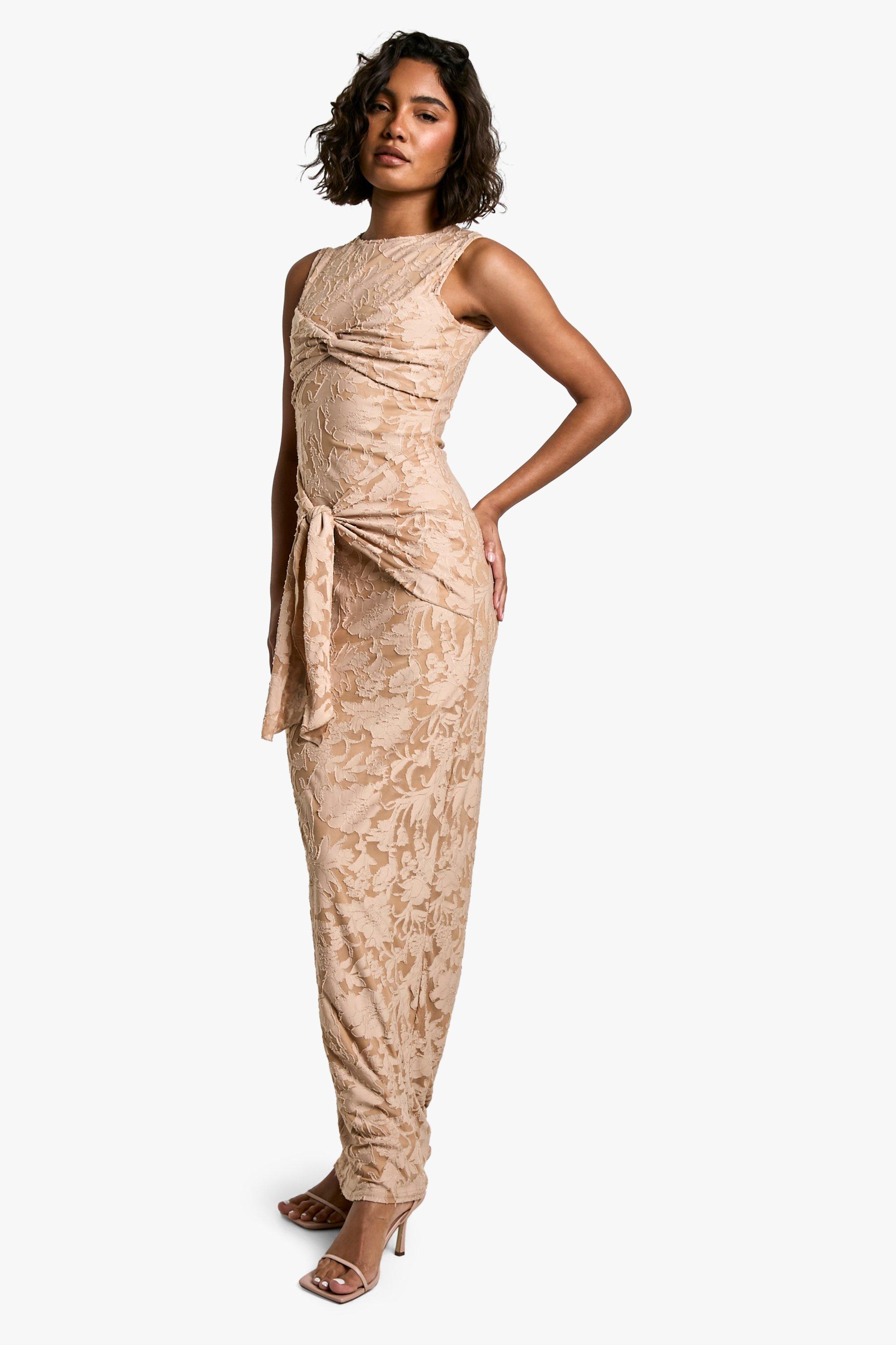 Tall Burnout Floral Tie Twist Maxi Dress | boohoo USA