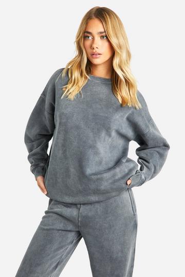 Washed Oversized Sweatshirt charcoal