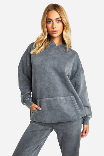 Washed Oversized Hoodie charcoal