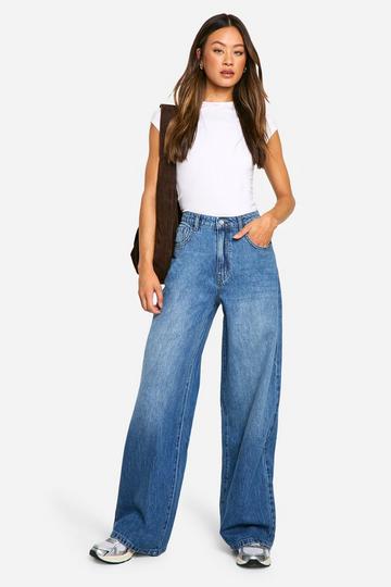 The Tall High Rise Wide Leg Jean blue