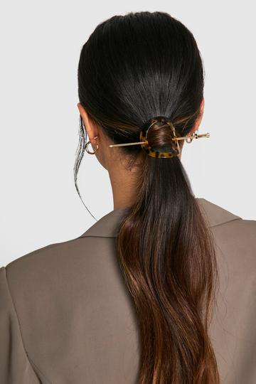 Tortoise Shell Hair Pin brown