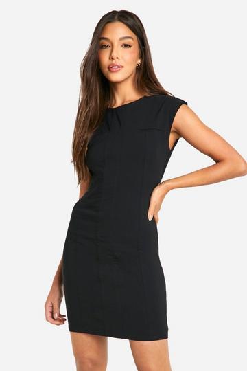 Boxy Tailored Mini Dress black