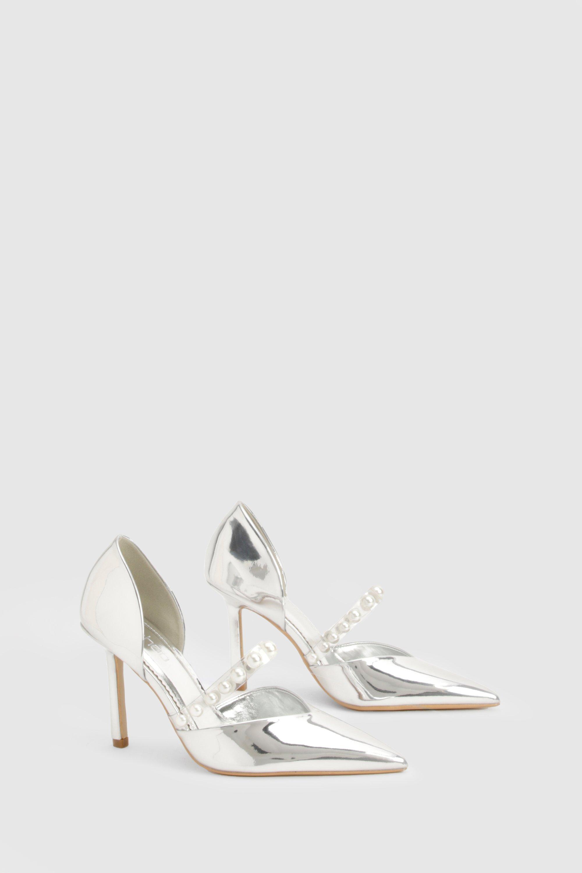 Boohoo silver shoes online