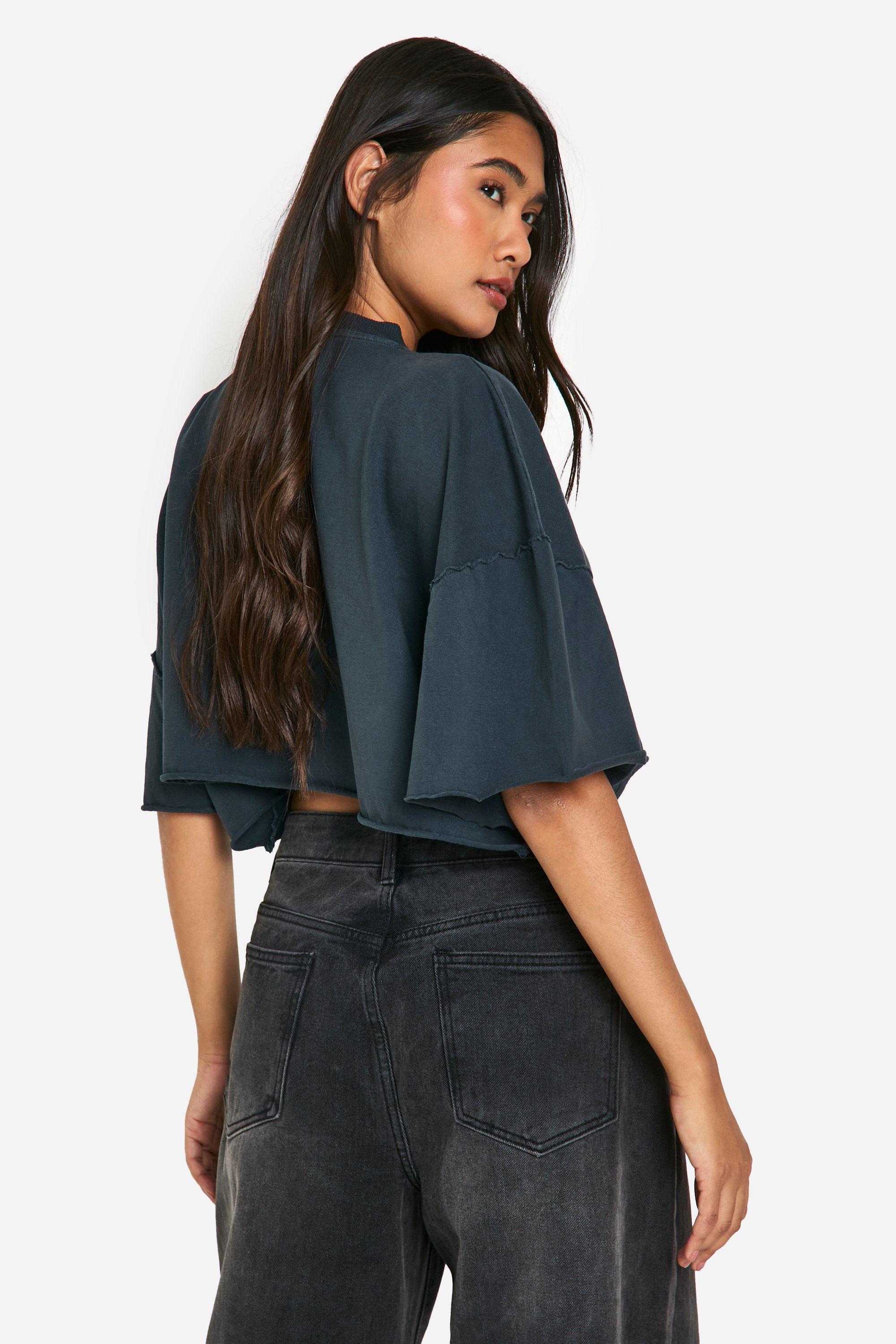 New York Oversized Crop Boxy T-shirt | boohoo
