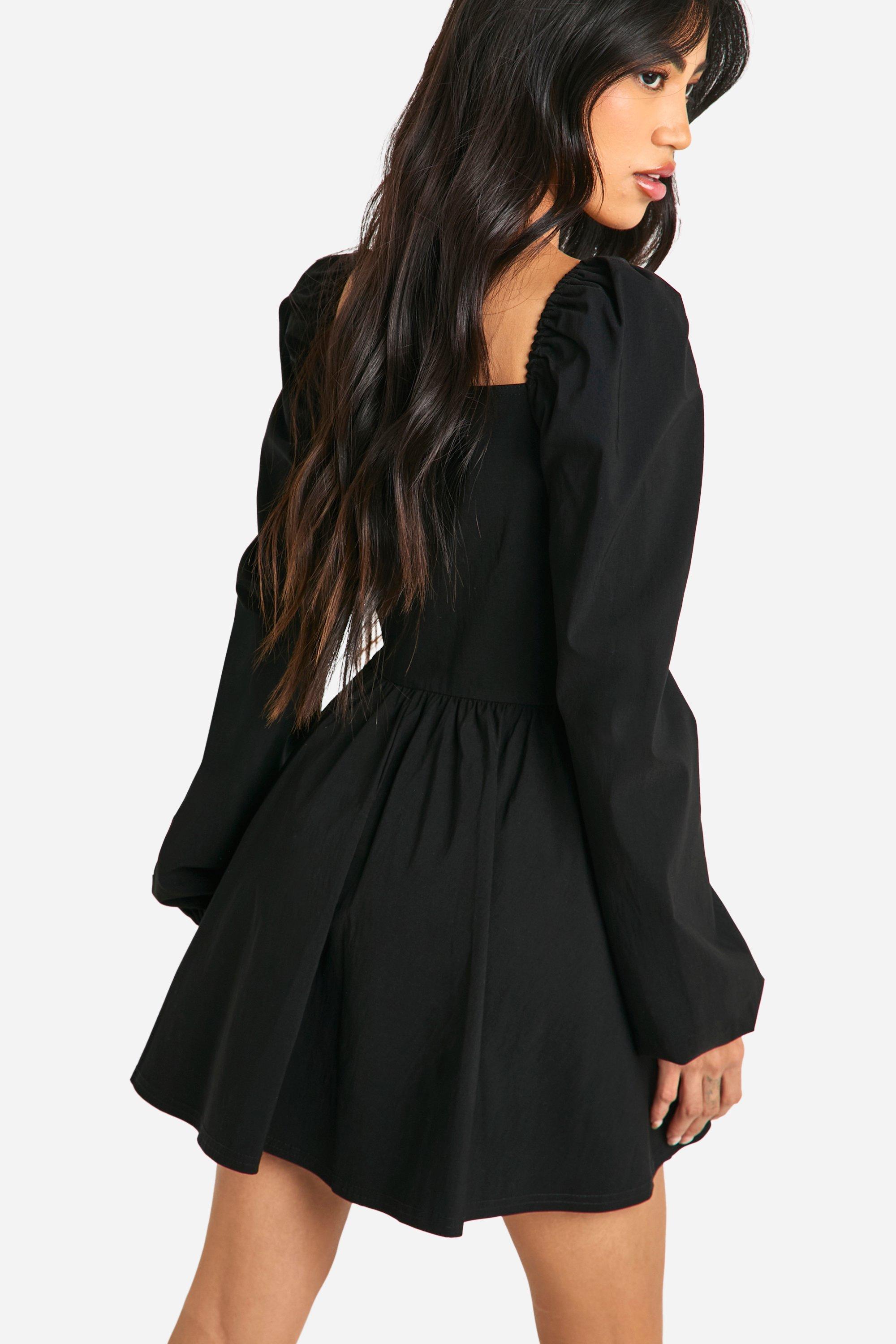 Robe courte nouee a manches longues boohoo FR