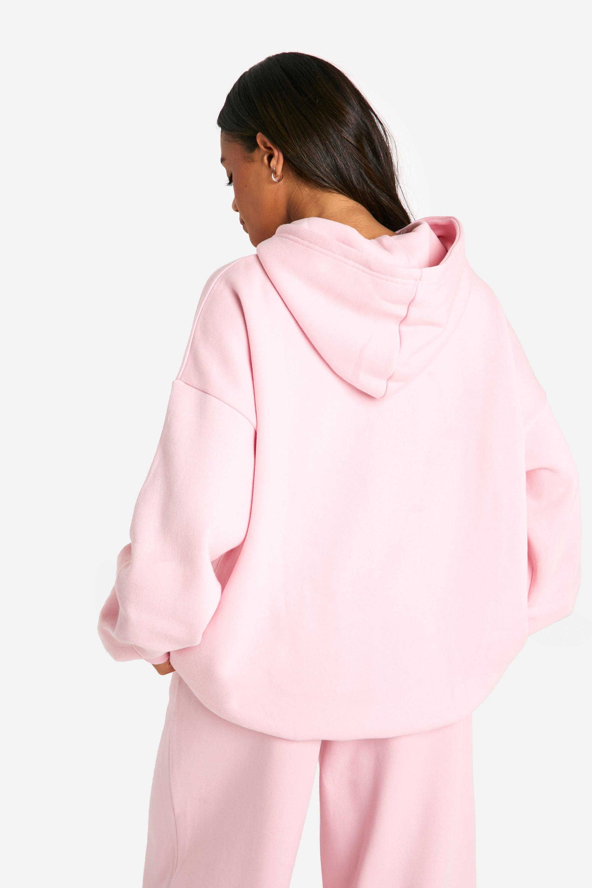 Pink hoodie boohoo deals