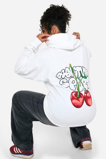 Plus Oversized Kersen DSGN Studio Hoodie white