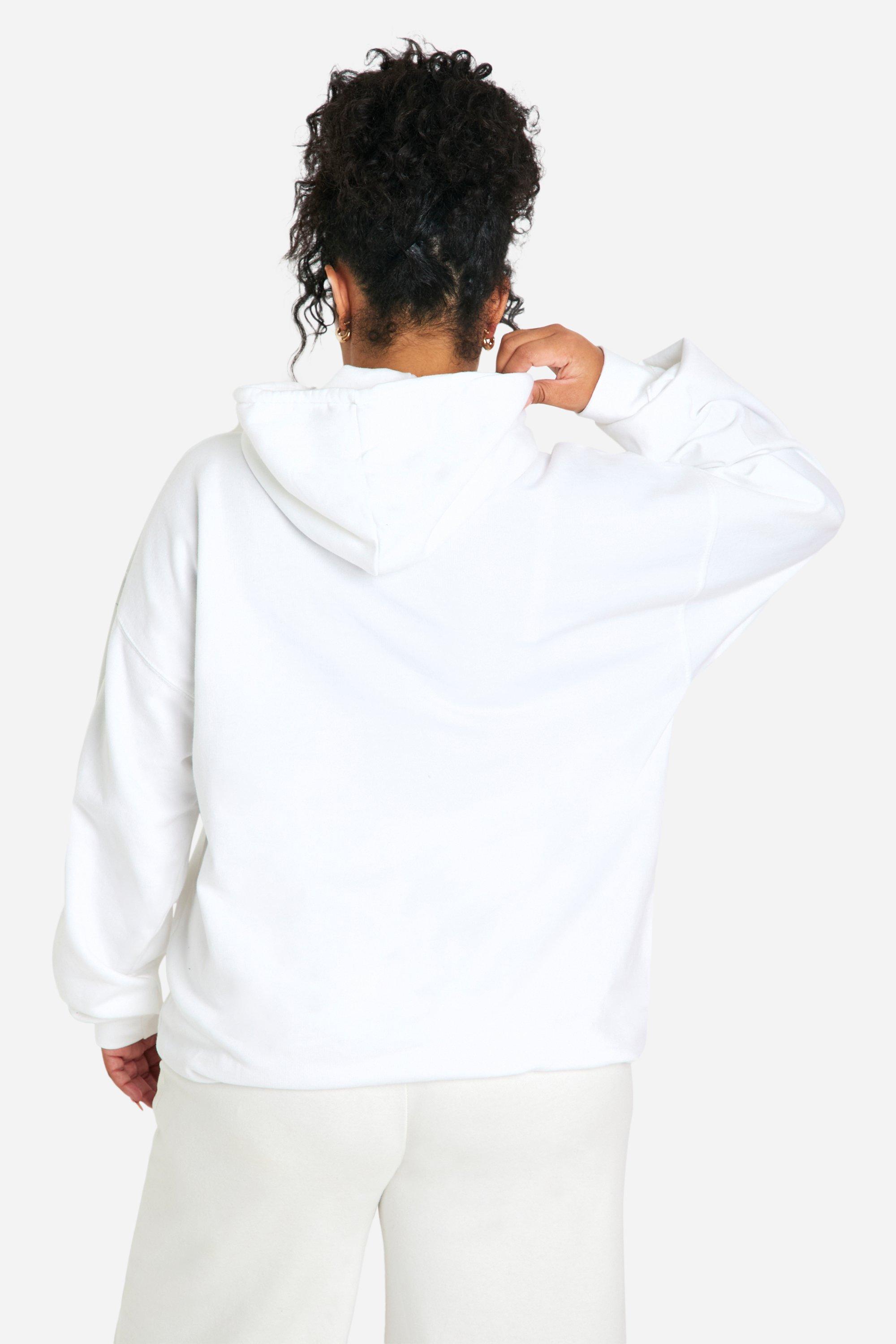 Boohoo white hoodie 2025