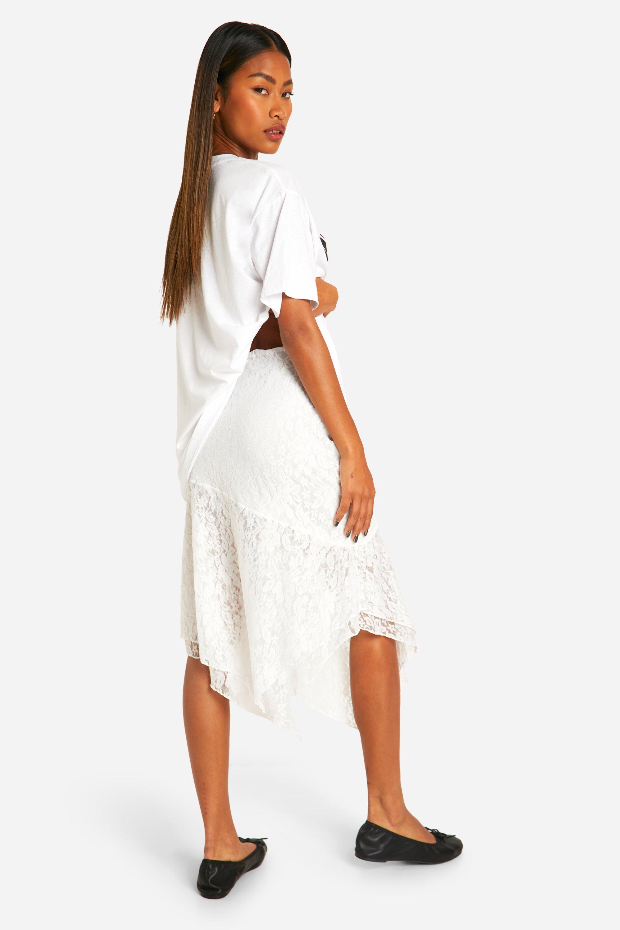 White midi skirt boohoo sales