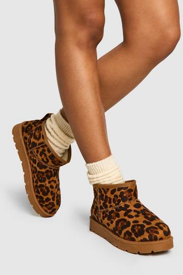 Leopard Ultra Mini Cosy Boots leopard