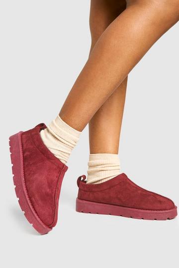 Slip On Cosy Mules cherry