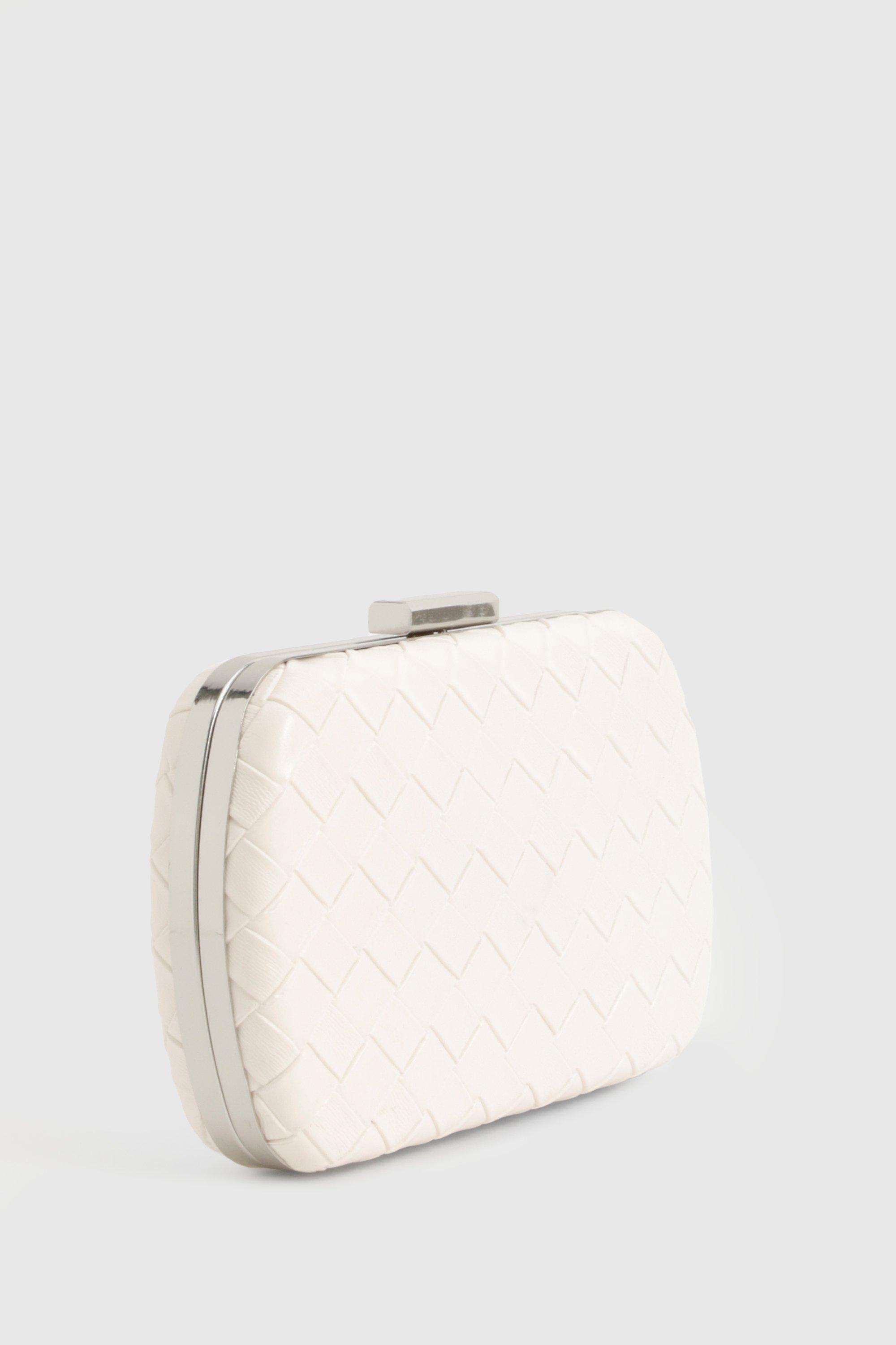 White clutch bag boohoo sales