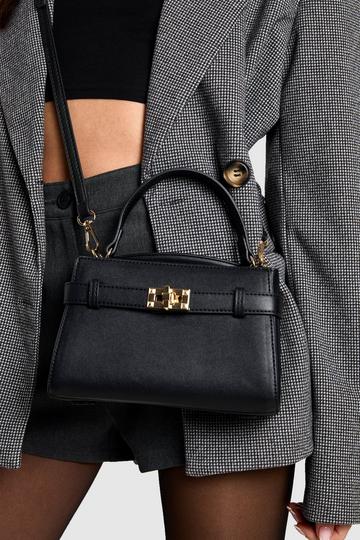 Buckle Strap Detail Mini Bag black