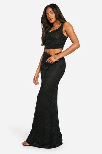 Kanten Maxi Rok true black