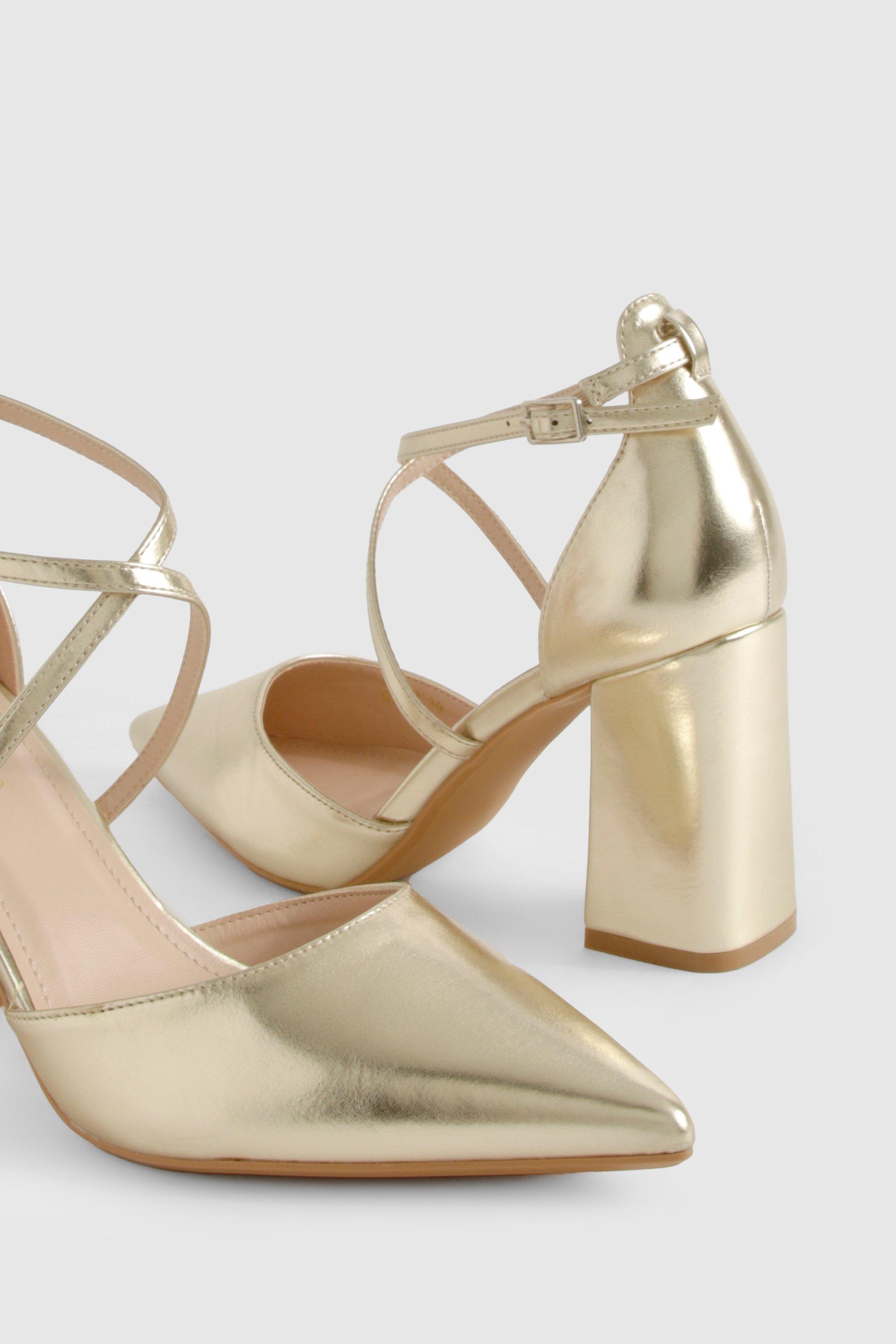 Metallic Crossover two part court shoes