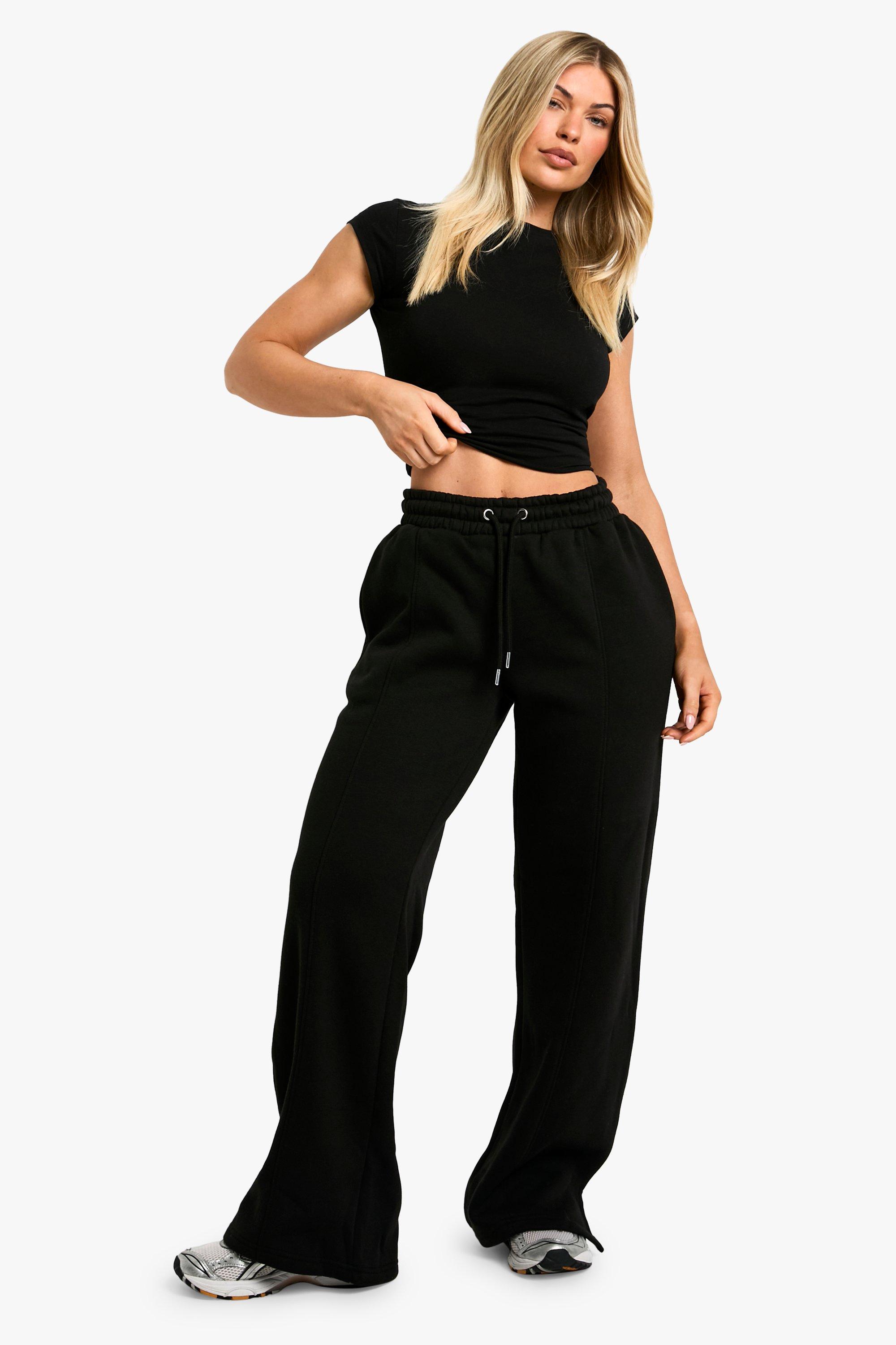 Split Hem Straight Leg Jogger boohoo NO