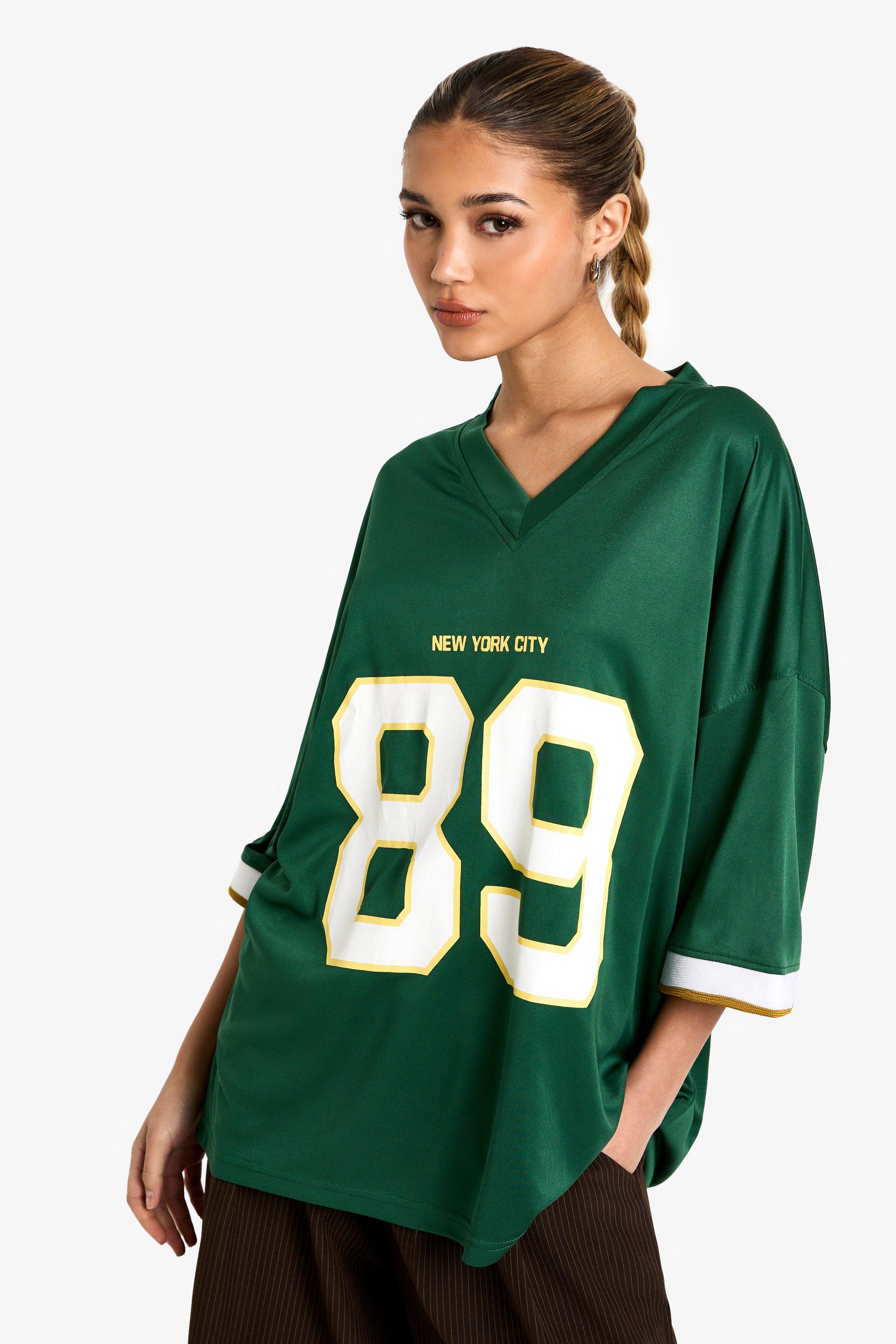 ★GUBIN★ V-Neck Football Jersey T-Shirt Women's Football V-Neck Combed & Ringspun Cotton Blend Fine