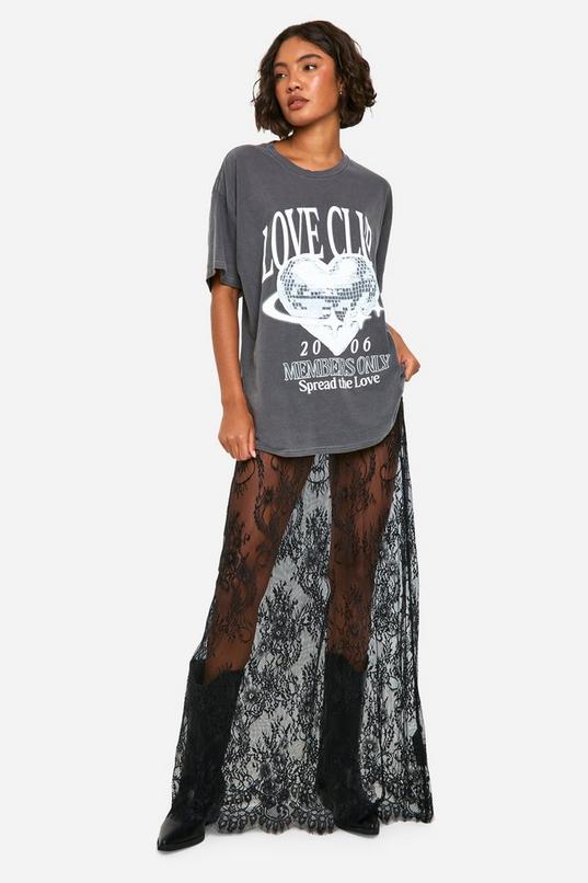 Tall Eyelash Lace Column Maxi Skirt | boohoo USA Tall Eyelash Lace Column Maxi Skirt | boohoo USA