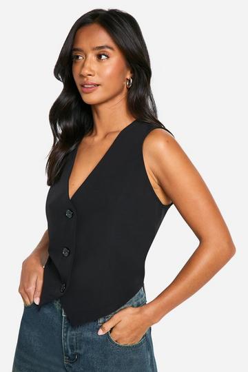 Petite Tailored Waistcoat black