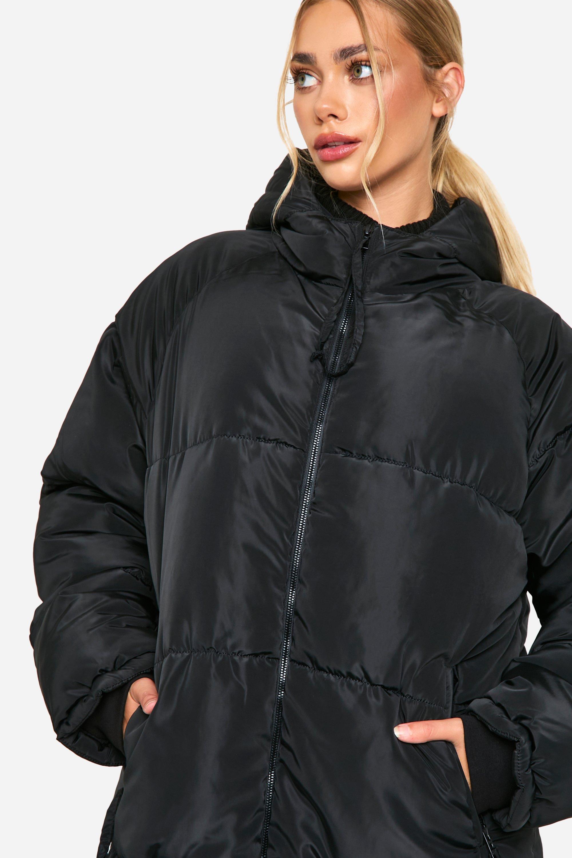 Hooded Longline Puffer Jacket