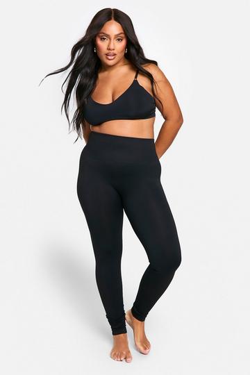 Grande taille - Legging côtelé sans coutures black