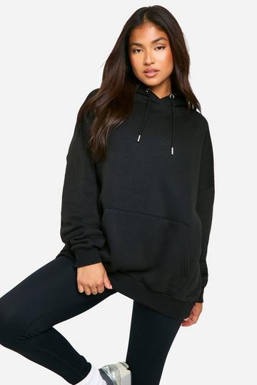 Black Petite Basic Oversized Hoodie